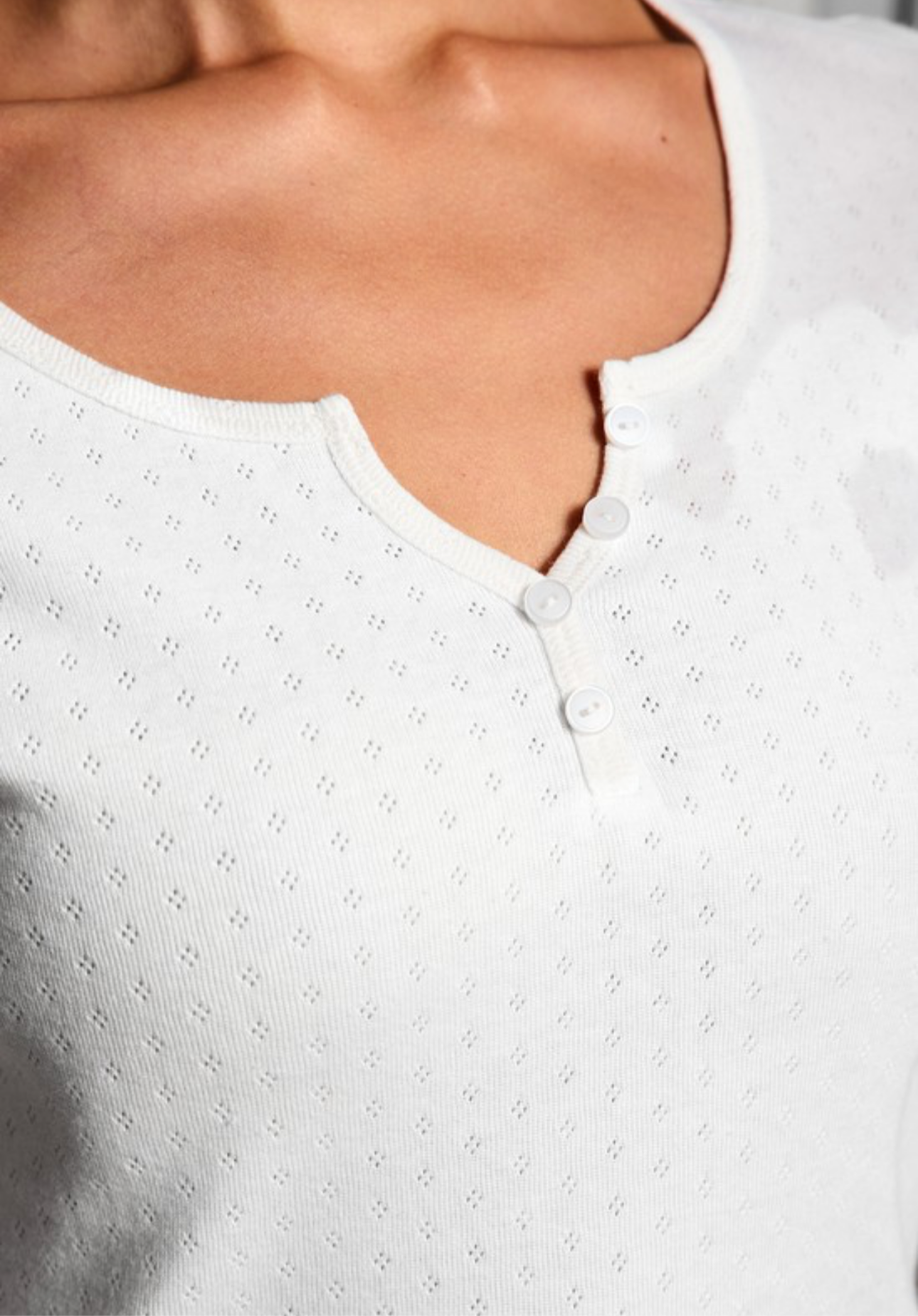 100% cotton pointelle
