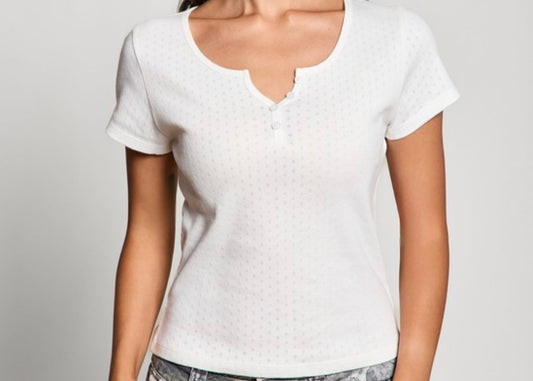 100% cotton pointelle