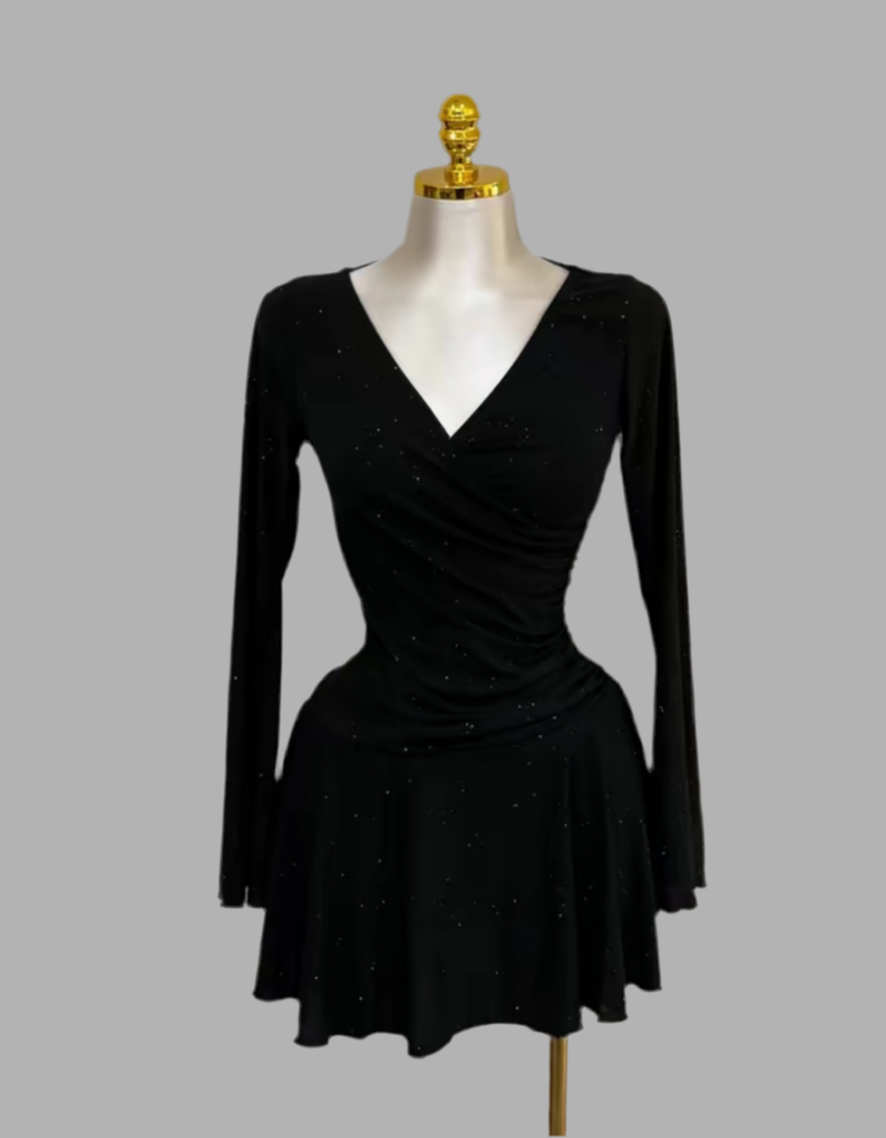 Paris glitter mini dress built short 672